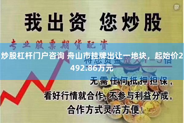 炒股杠杆门户咨询 舟山市挂牌出让一地块，起始价2492.86万元